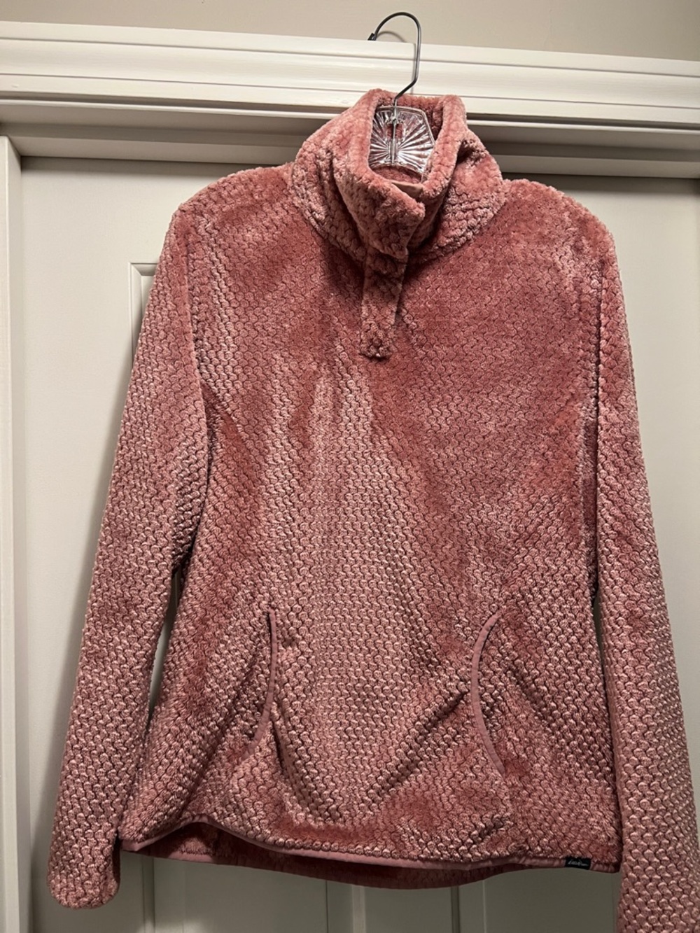 Eddie Bauer Plush Rose Pink Pullover Fleece